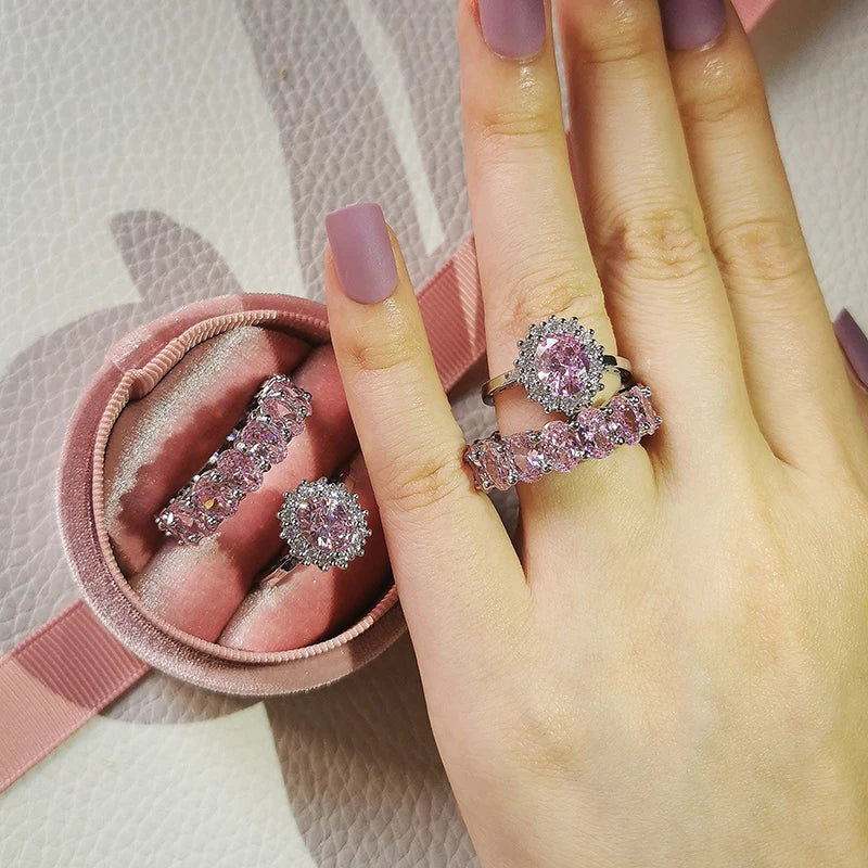 Pink Chunky Rings