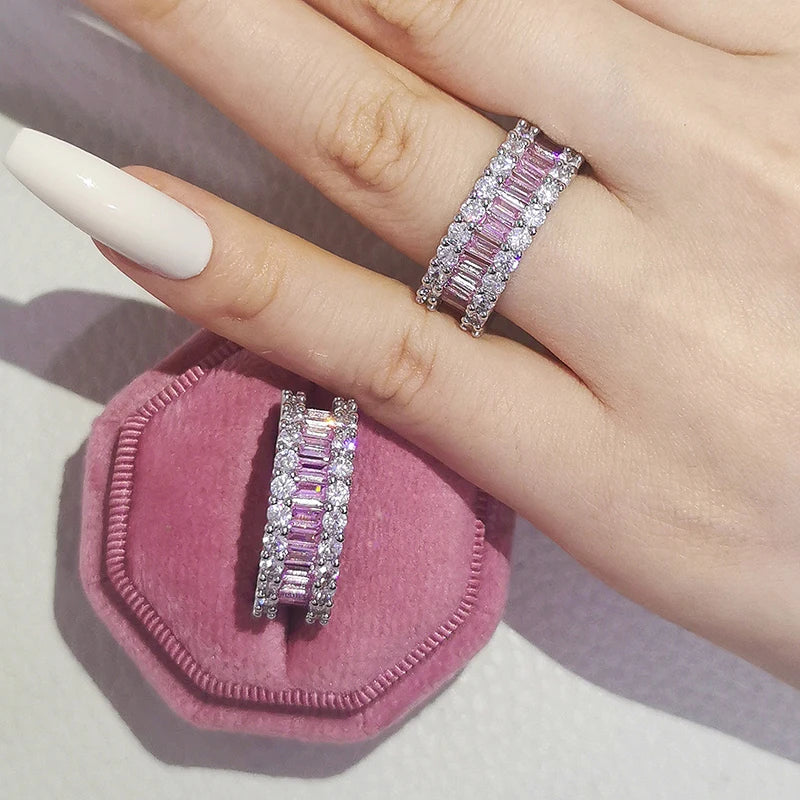 Pink Chunky Rings
