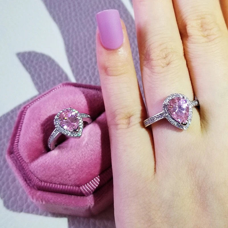 Pink Chunky Rings