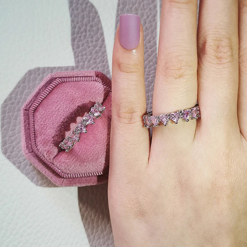 Pink Chunky Rings