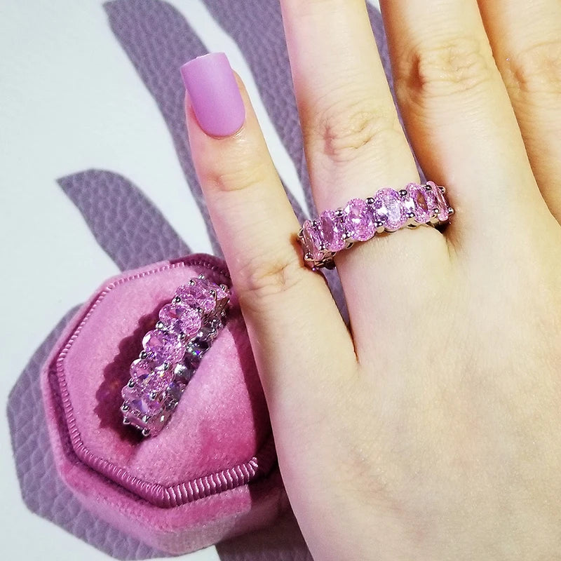 Pink Chunky Rings