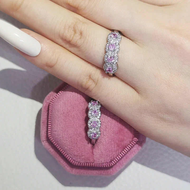 Pink Chunky Rings