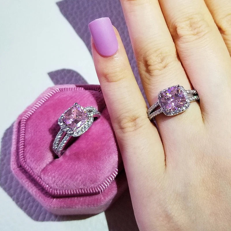 Pink Chunky Rings