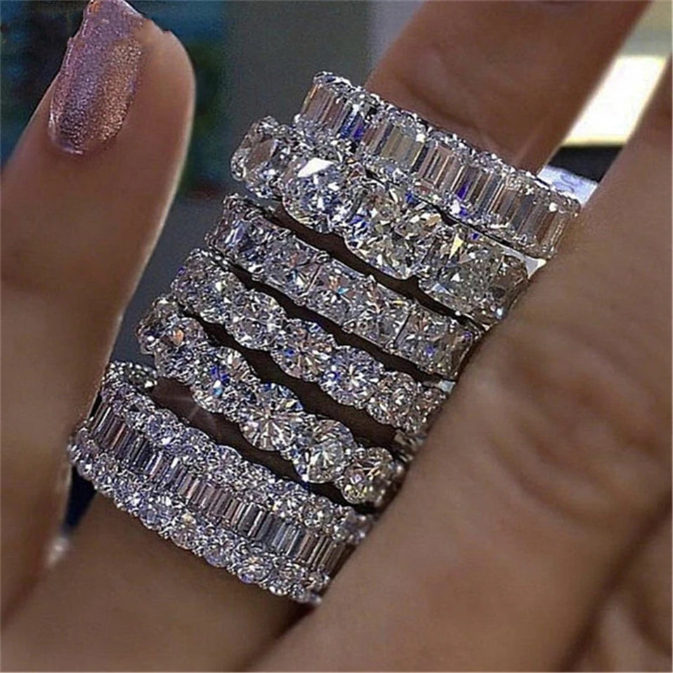 925 Sterling Silver Diamond Ring 💍✨