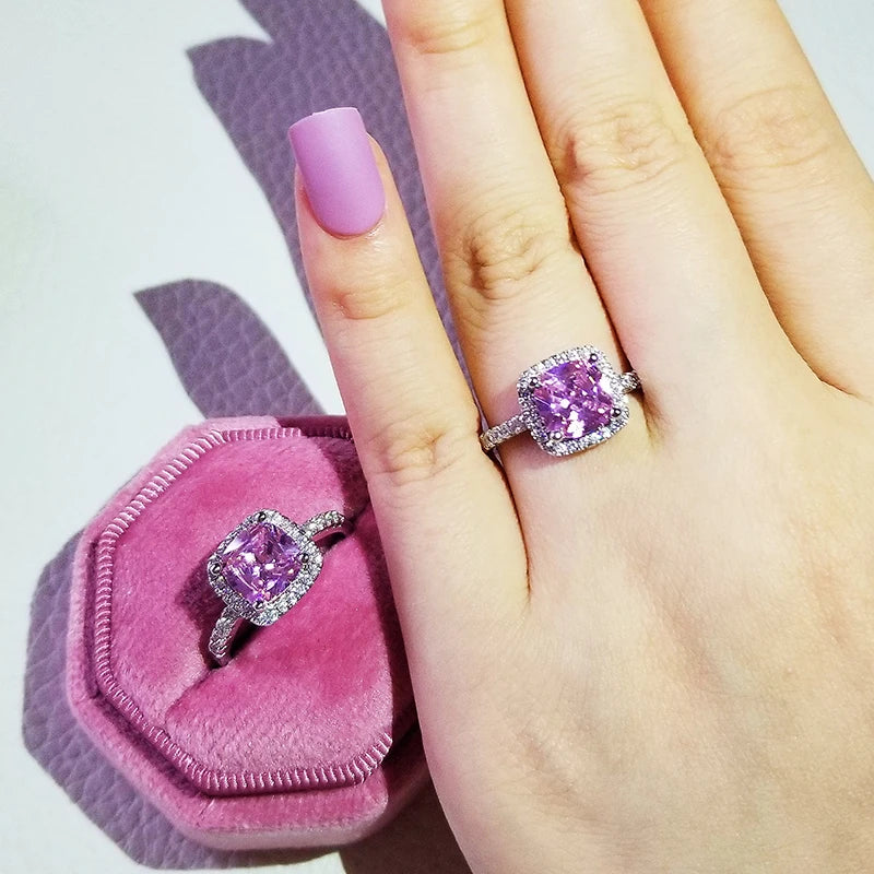 Pink Chunky Rings