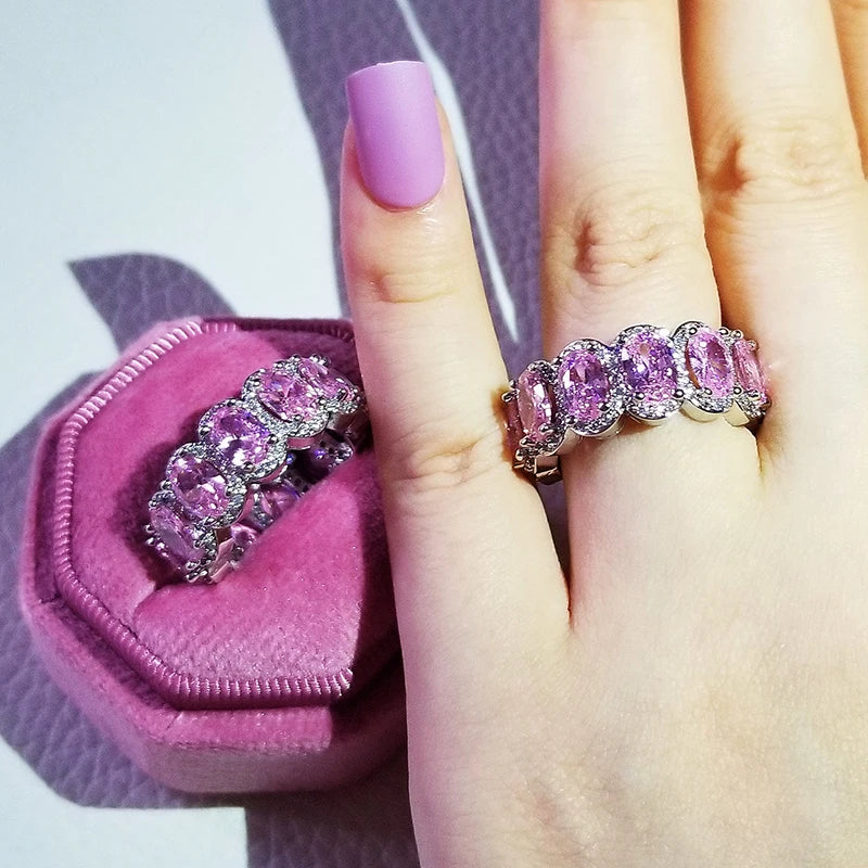 Pink Chunky Rings