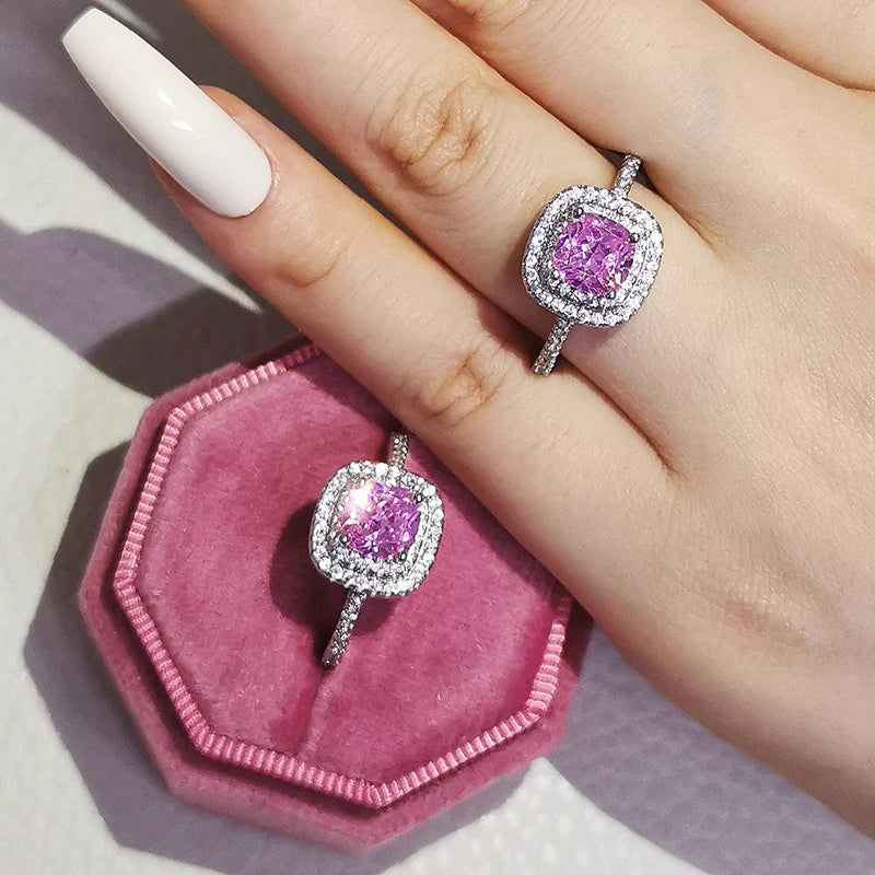 Pink Chunky Rings