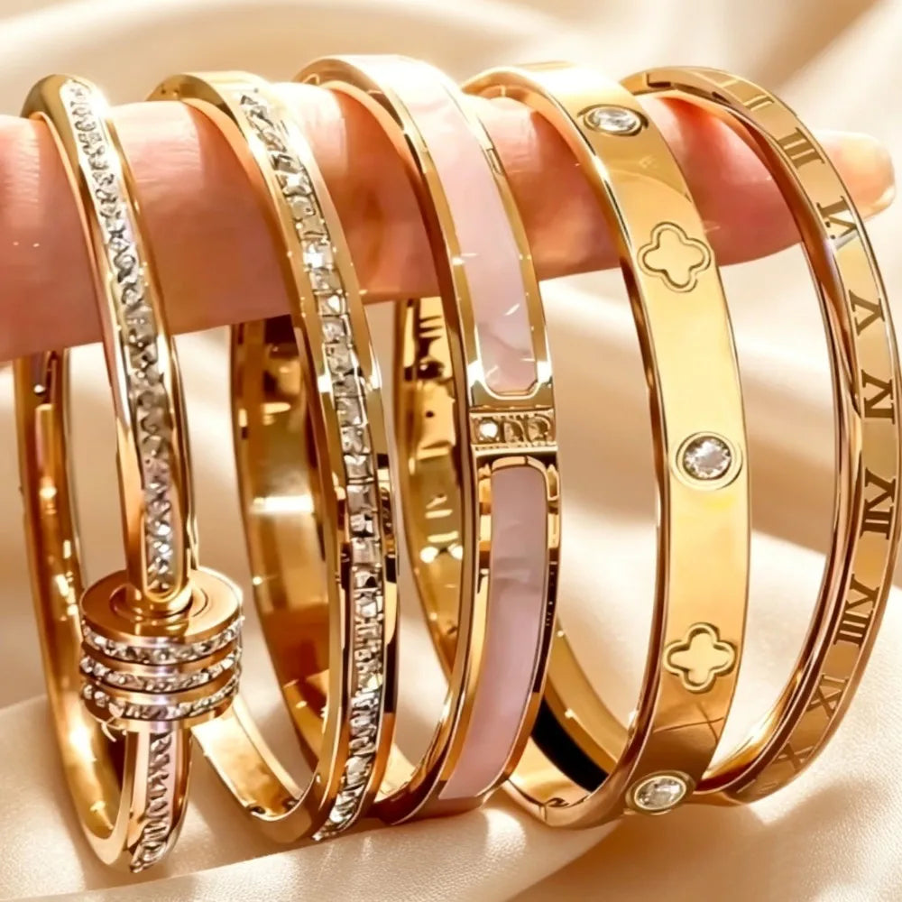 5pcs/set Elegant Luxury Bangle Bracelets