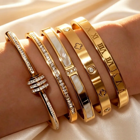 5pcs/set Elegant Luxury Bangle Bracelets