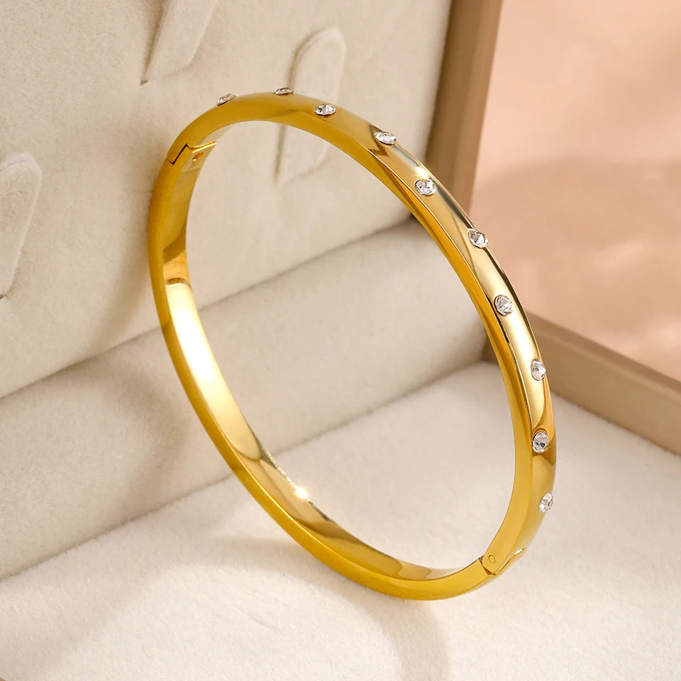 5/1pcs Stainless Steel Stacking Bangles