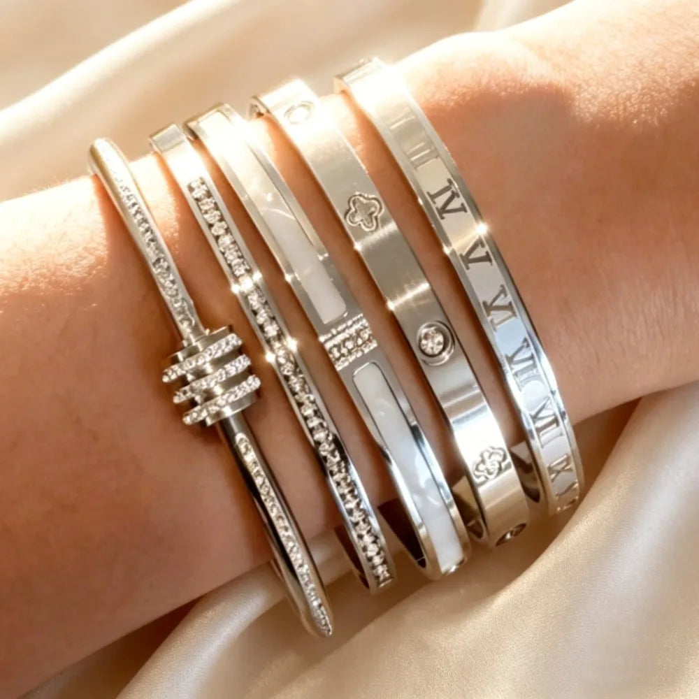 5pcs/set Elegant Luxury Bangle Bracelets