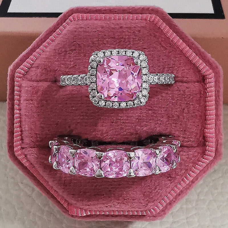 Pink Chunky Rings