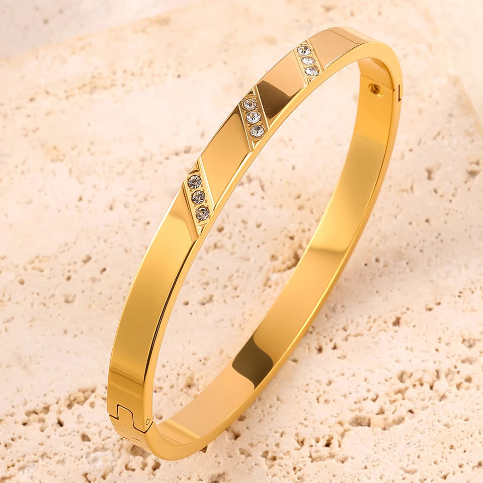 5/1pcs Stainless Steel Stacking Bangles