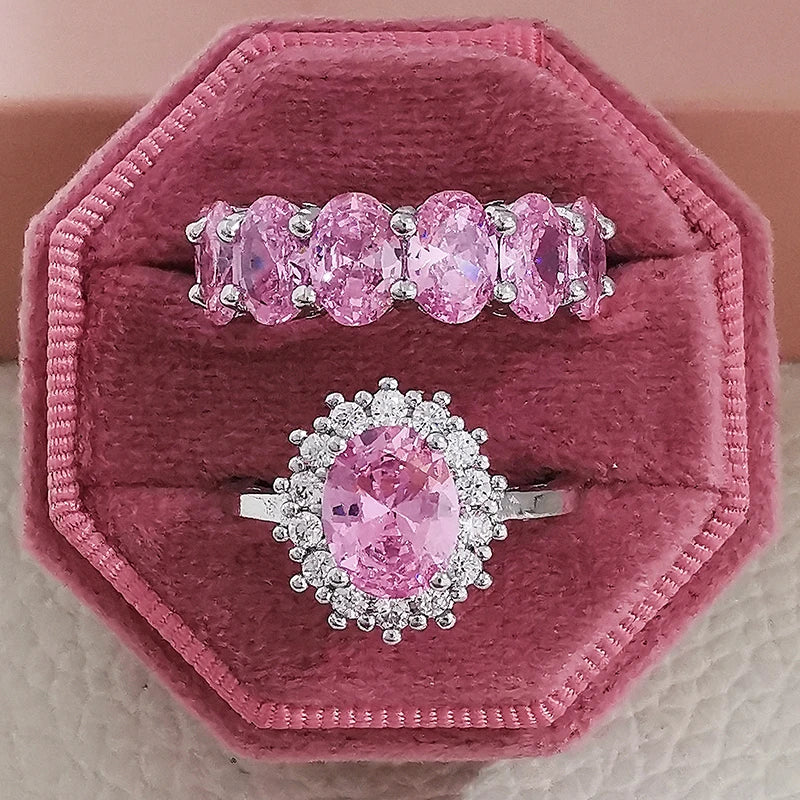 Pink Chunky Rings