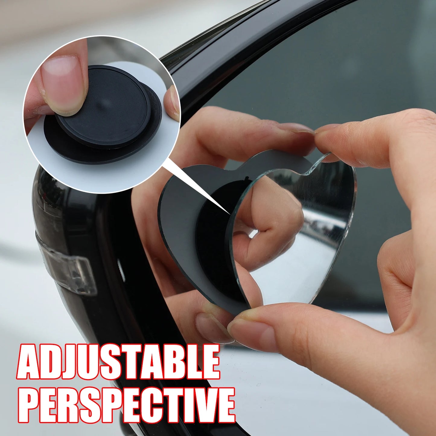 New Adjustable Heart Shaped Blind Spot Mirror