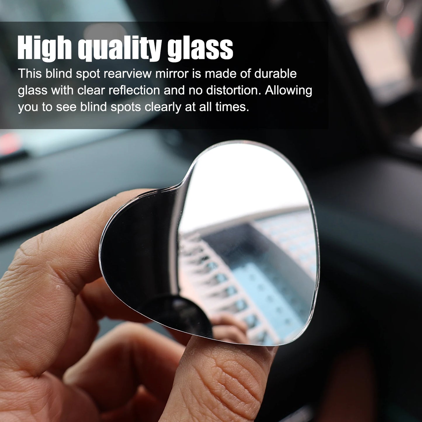 New Adjustable Heart Shaped Blind Spot Mirror