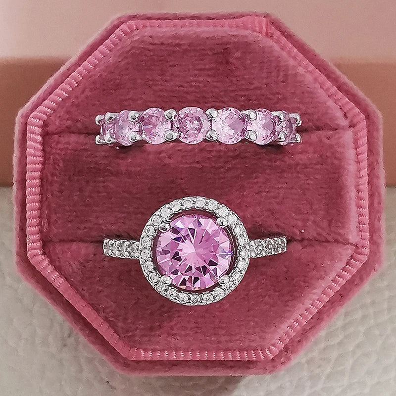 Pink Chunky Rings