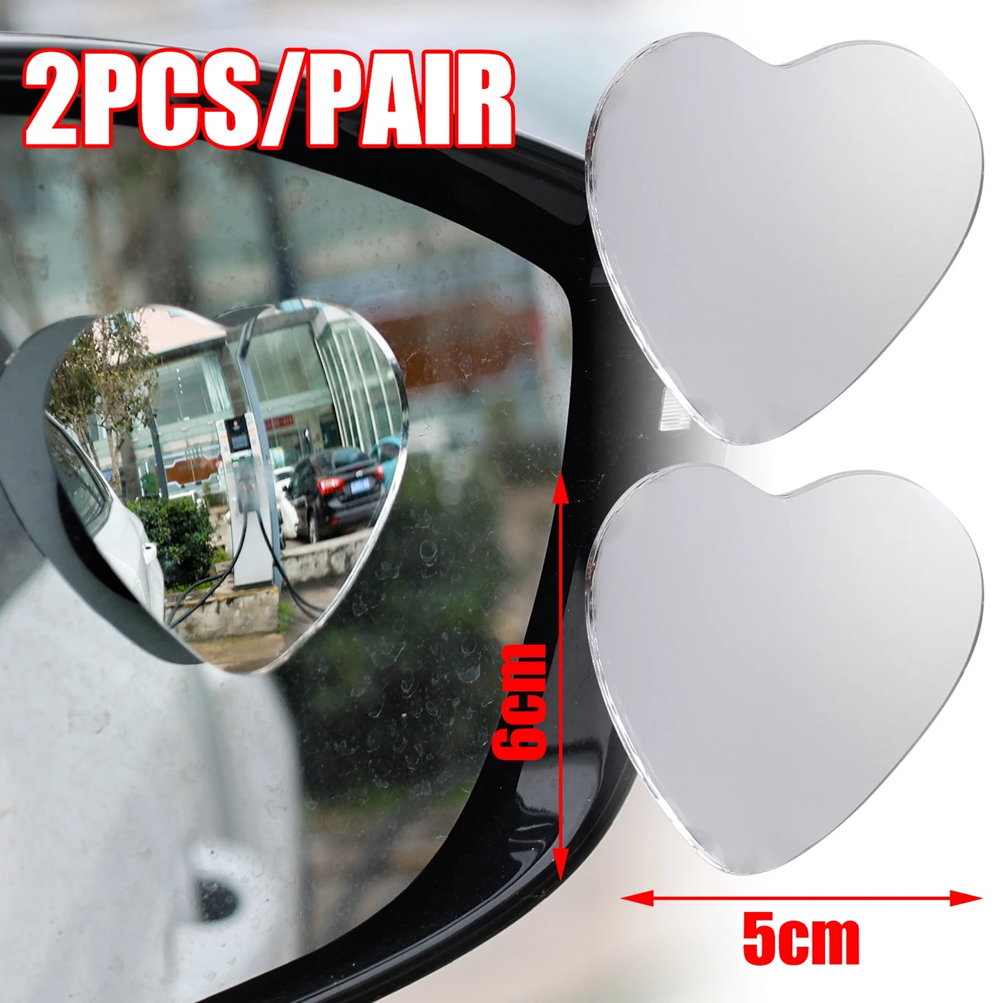 New Adjustable Heart Shaped Blind Spot Mirror