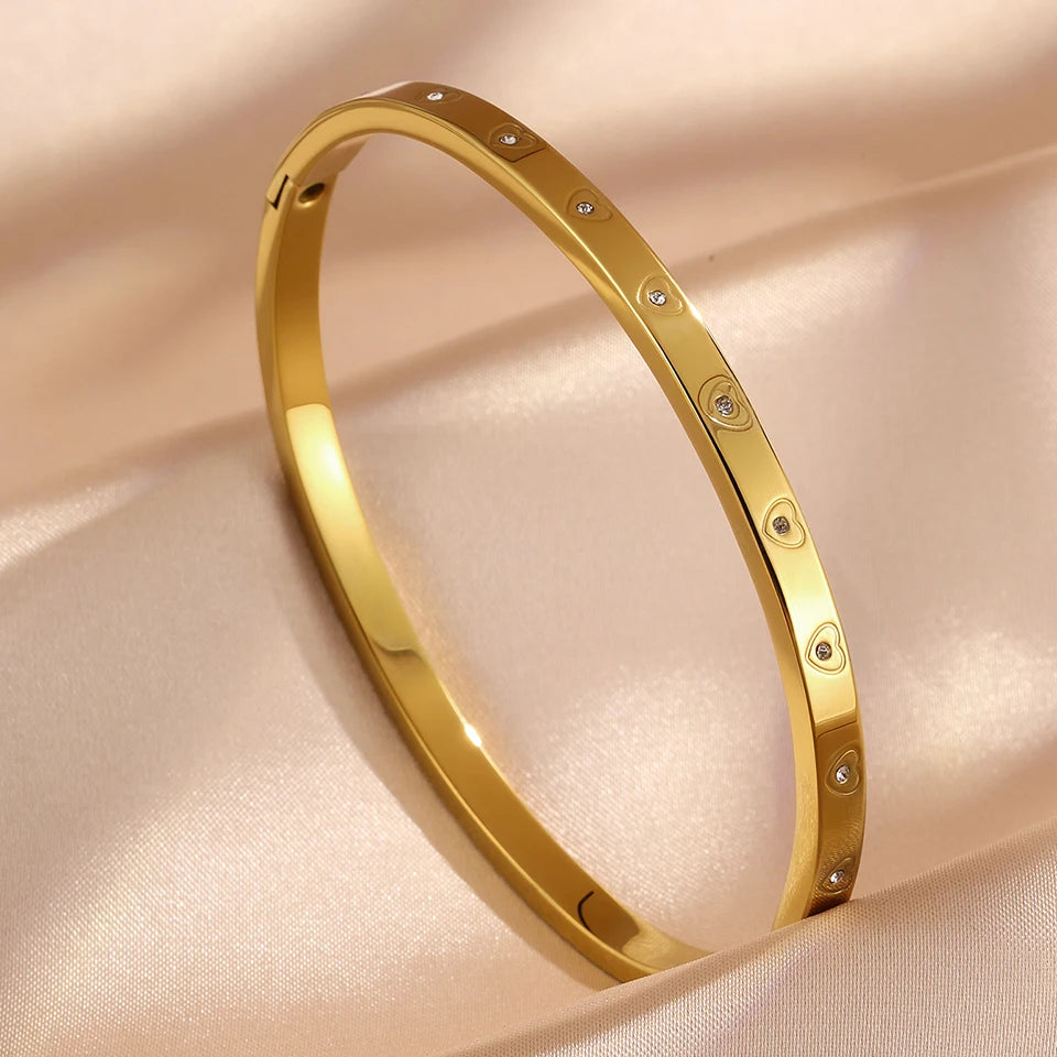 5/1pcs Stainless Steel Stacking Bangles