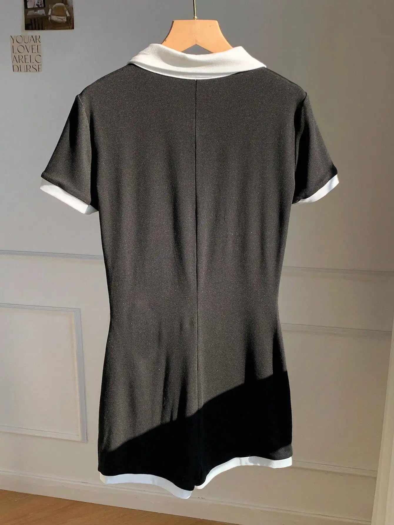 Casual Collared One Piece Set
