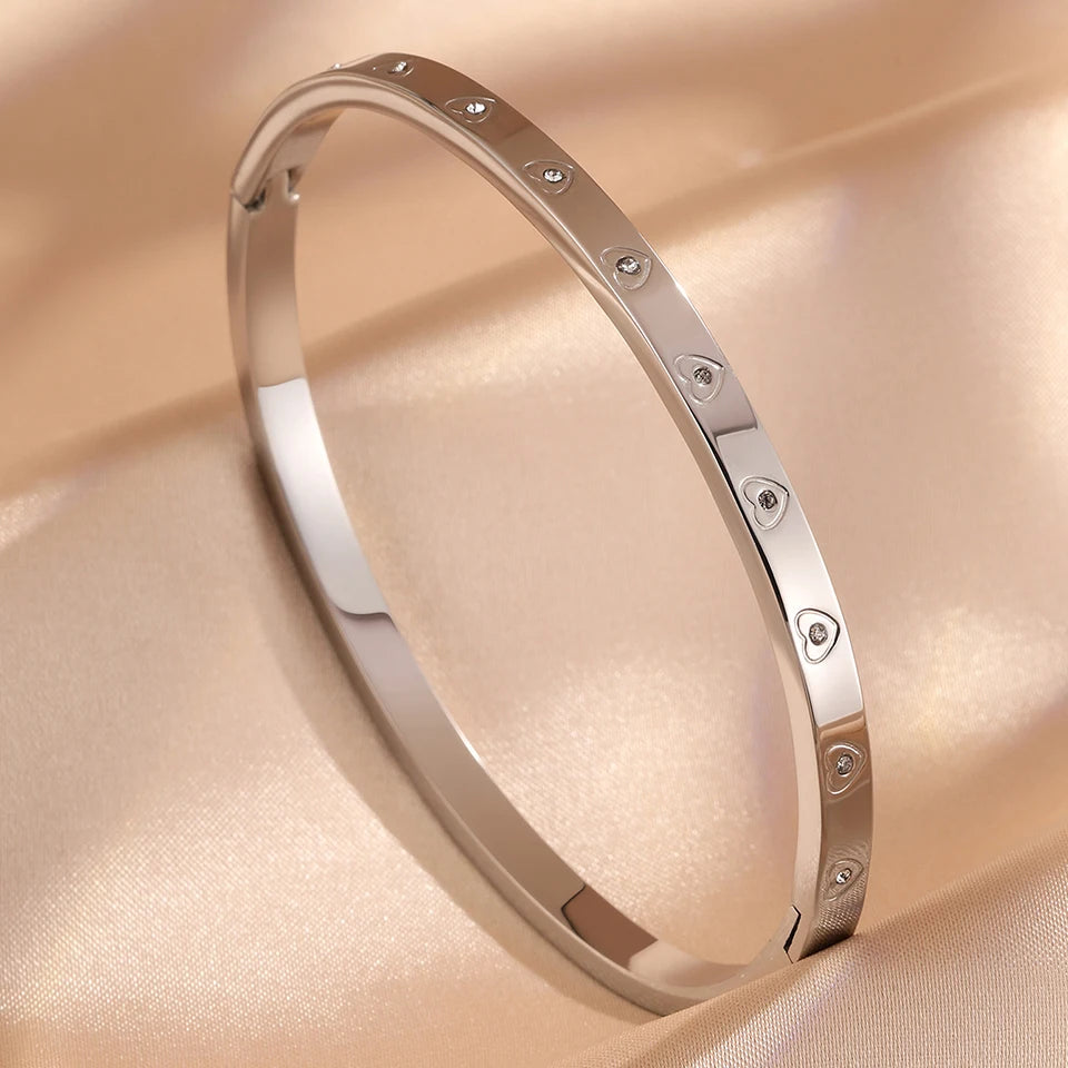5/1pcs Stainless Steel Stacking Bangles